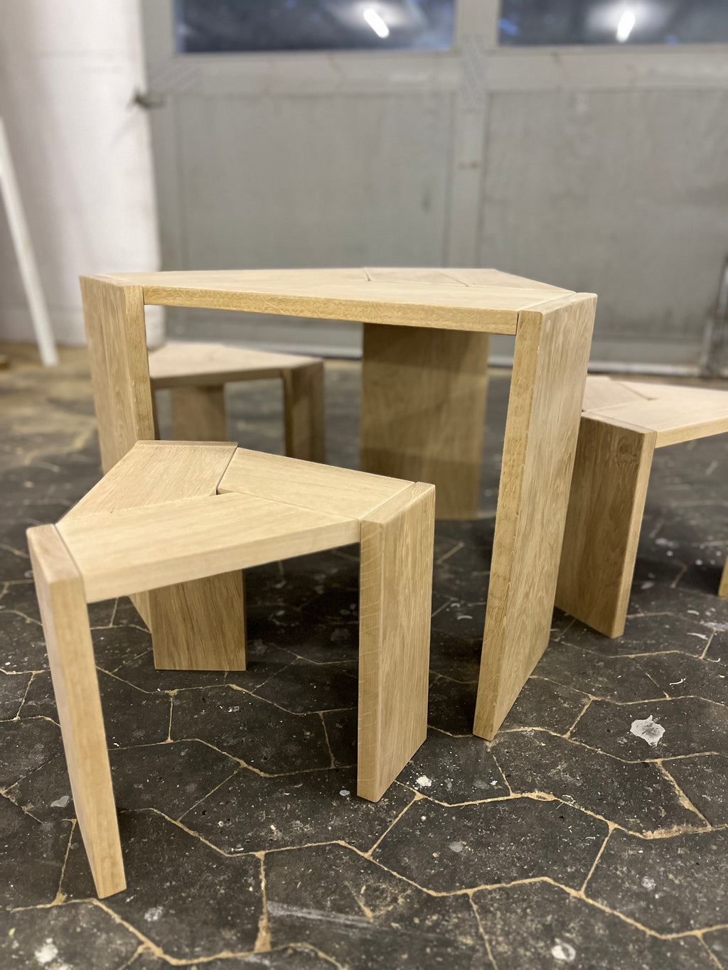 Pakke: 3 børneskamler + 1 børnebord